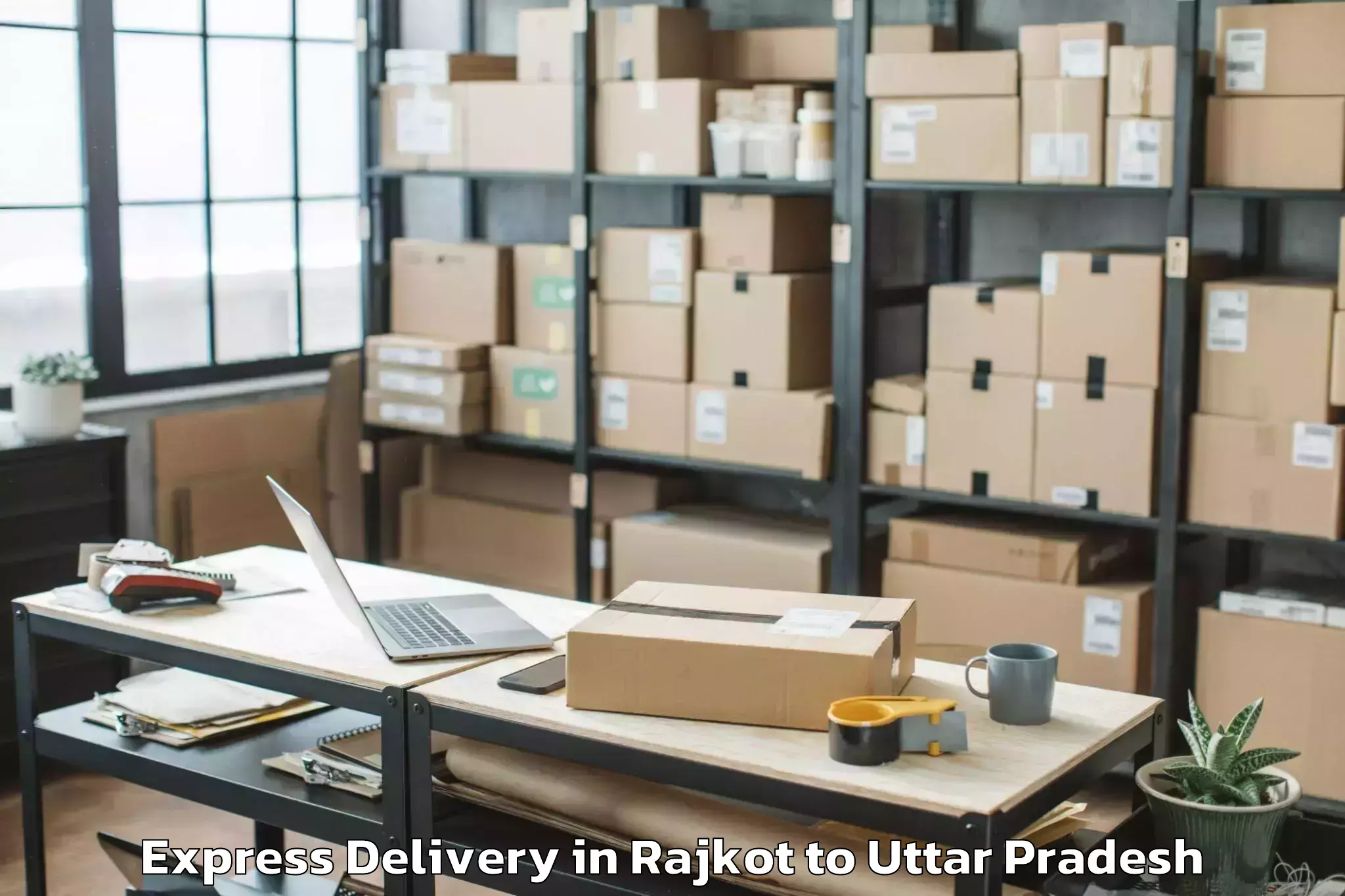 Leading Rajkot to Hasanpur Express Delivery Provider